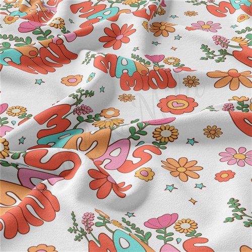 Mama's Girl Double Brushed Polyester Fabric Jersey Stretchy Soft Polyester Stretch Fabric
