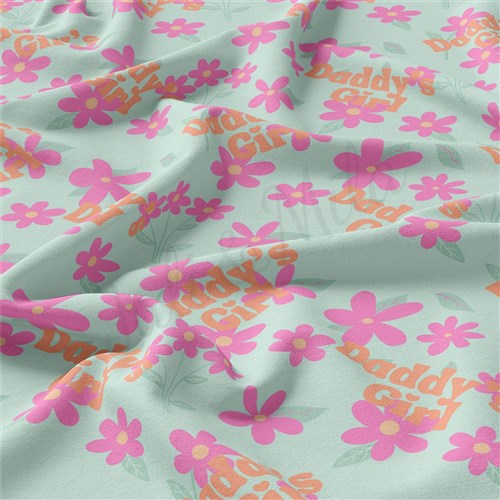 Daddy's Girl Double Brushed Polyester Fabric Jersey Stretchy Soft Polyester Stretch Fabric