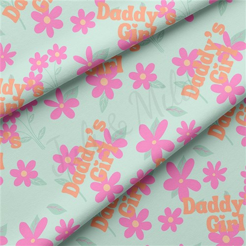 Daddy's Girl Double Brushed Polyester Fabric Jersey Stretchy Soft Polyester Stretch Fabric