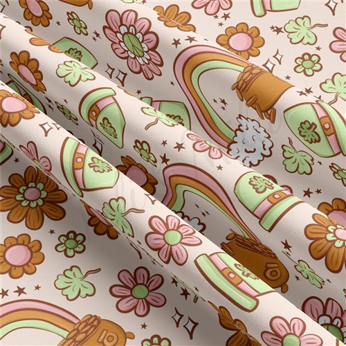 St. Patrick's Day Double Brushed Polyester Fabric Jersey Stretchy Soft Polyester Stretch Fabric