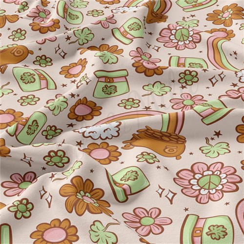 St. Patrick's Day Double Brushed Polyester Fabric Jersey Stretchy Soft Polyester Stretch Fabric
