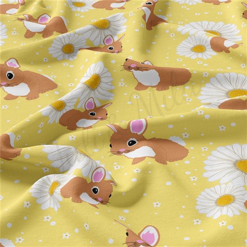 Easter Double Brushed Polyester Fabric Jersey Stretchy Soft Polyester Stretch Fabric