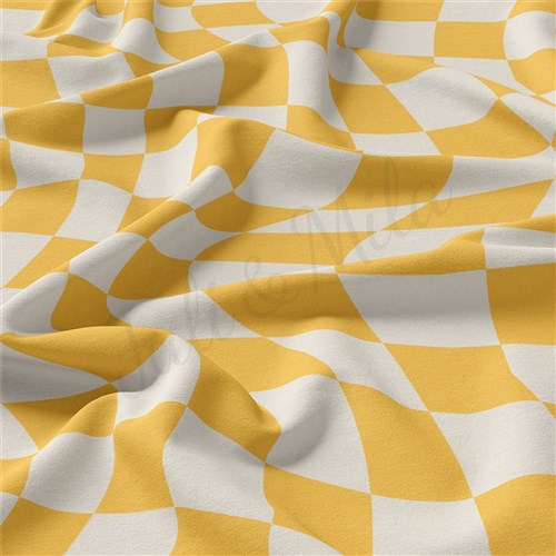 Check Double Brushed Polyester Fabric Jersey Stretchy Soft Polyester Stretch Fabric