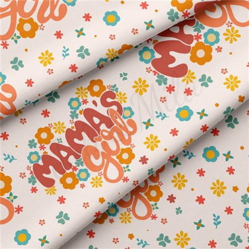 Mama's Girl Double Brushed Polyester Fabric Jersey Stretchy Soft Polyester Stretch Fabric