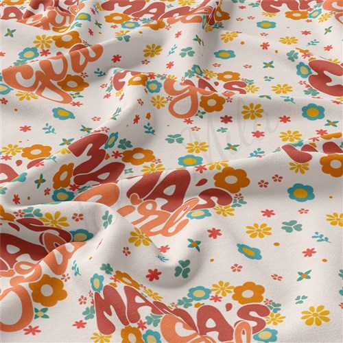 Mama's Girl Double Brushed Polyester Fabric Jersey Stretchy Soft Polyester Stretch Fabric
