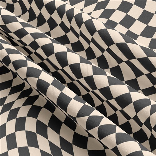 Check Double Brushed Polyester Fabric Jersey Stretchy Soft Polyester Stretch Fabric