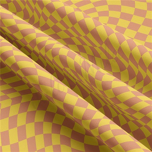 Check Double Brushed Polyester Fabric Jersey Stretchy Soft Polyester Stretch Fabric