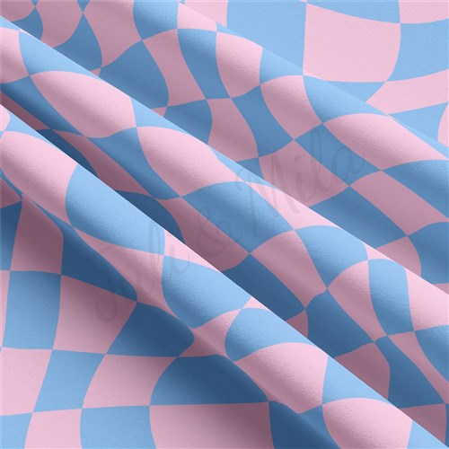 Check Double Brushed Polyester Fabric Jersey Stretchy Soft Polyester Stretch Fabric