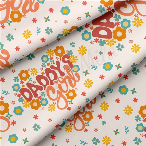 Daddy's Girl Double Brushed Polyester Fabric Jersey Stretchy Soft Polyester Stretch Fabric