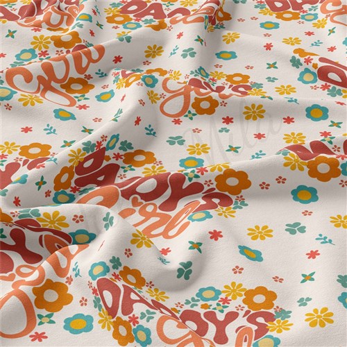Daddy's Girl Double Brushed Polyester Fabric Jersey Stretchy Soft Polyester Stretch Fabric
