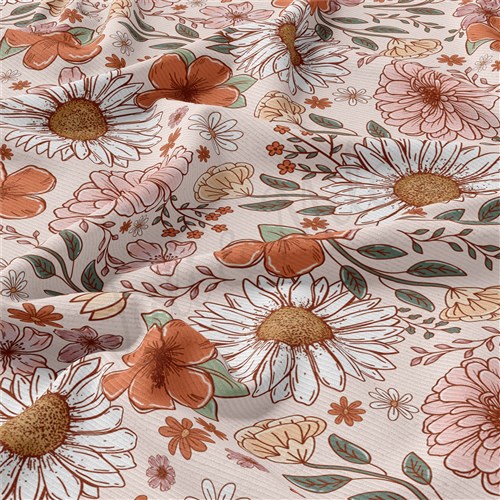 Floral Rib Knit Fabric, RBK1575 & Get a Free $89.99 Embroidery Bundle