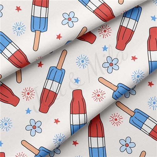 4th of July Patriotic Double Brushed Polyester Fabric Jersey Stretchy Soft Polyester Stretch Fabric