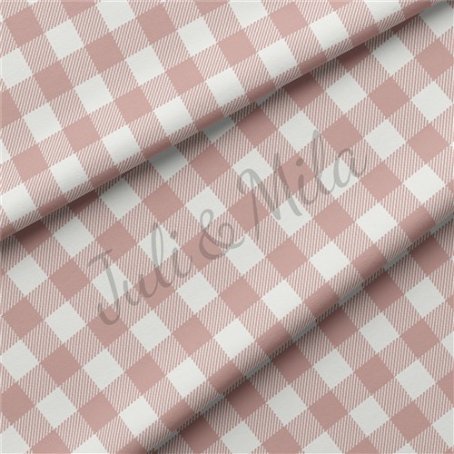 CELL Gingham Check Double Brushed Polyester Fabric Jersey Stretchy Soft Polyester Stretch Fabric