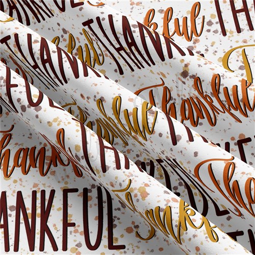 Thankful Thanksgiving Double Brushed Polyester Fabric Jersey Stretchy Soft Polyester Stretch Fabric