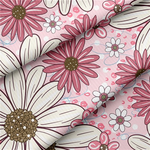 Floral Rib Knit Fabric, RBK1616 & Get a Free $89.99 Embroidery Bundle