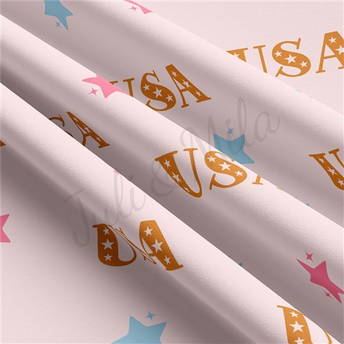 4th of July Patriotic Double Brushed Polyester Fabric Jersey Stretchy Soft Polyester Stretch Fabric