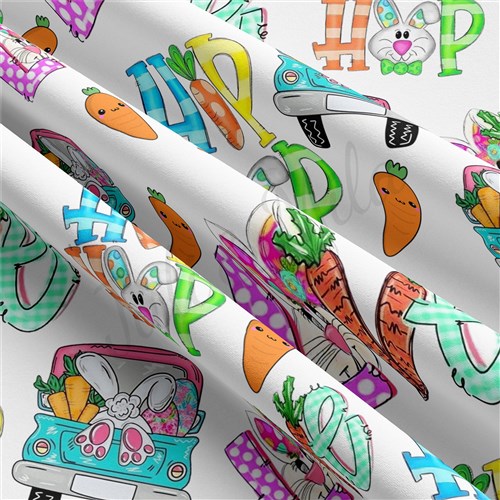 Easter Double Brushed Polyester Fabric Jersey Stretchy Soft Polyester Stretch Fabric