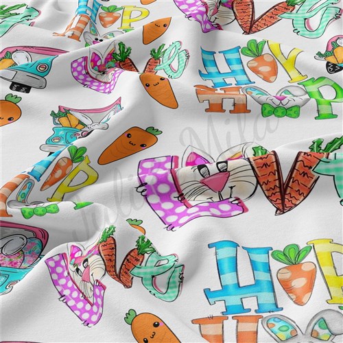 Easter Double Brushed Polyester Fabric Jersey Stretchy Soft Polyester Stretch Fabric