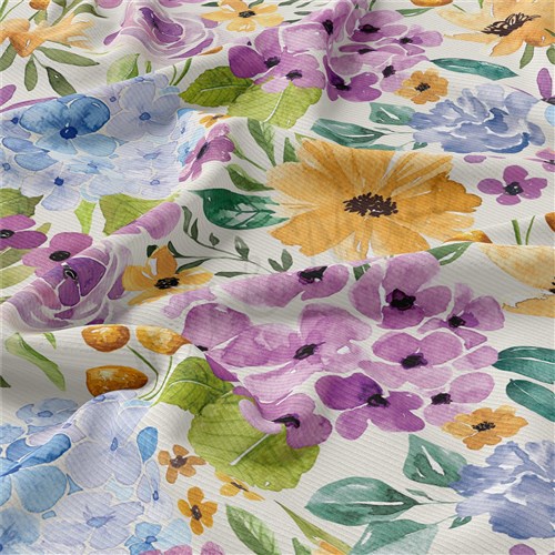 Floral Rib Knit Fabric, RBK1640 & Get a Free $89.99 Embroidery Bundle