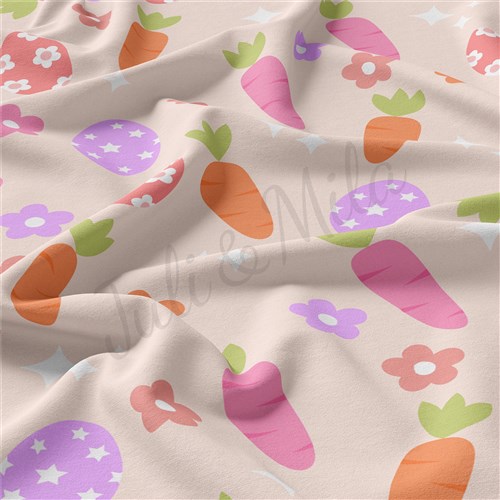 Easter Double Brushed Polyester Fabric Jersey Stretchy Soft Polyester Stretch Fabric