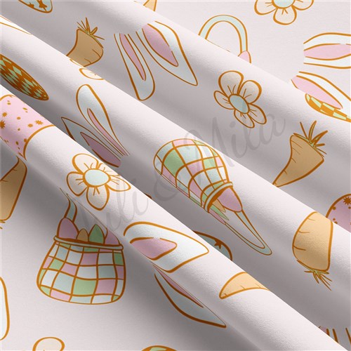 Easter Double Brushed Polyester Fabric Jersey Stretchy Soft Polyester Stretch Fabric