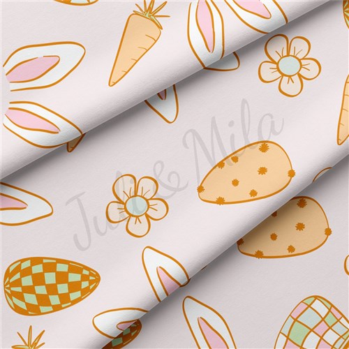 Easter Double Brushed Polyester Fabric Jersey Stretchy Soft Polyester Stretch Fabric