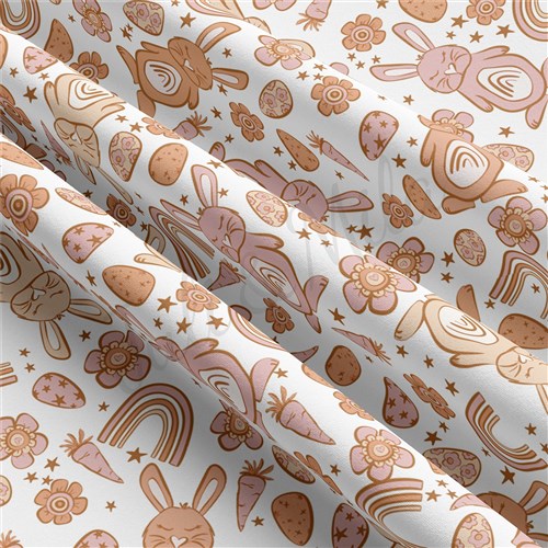 Easter Double Brushed Polyester Fabric Jersey Stretchy Soft Polyester Stretch Fabric