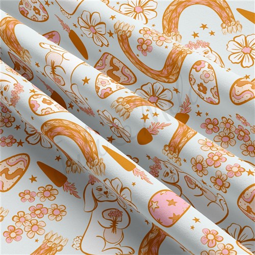 Easter Double Brushed Polyester Fabric Jersey Stretchy Soft Polyester Stretch Fabric