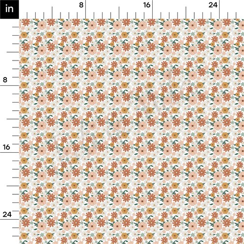 Floral Flowers Double Brushed Polyester Fabric Jersey Stretchy Soft Polyester Stretch Fabric