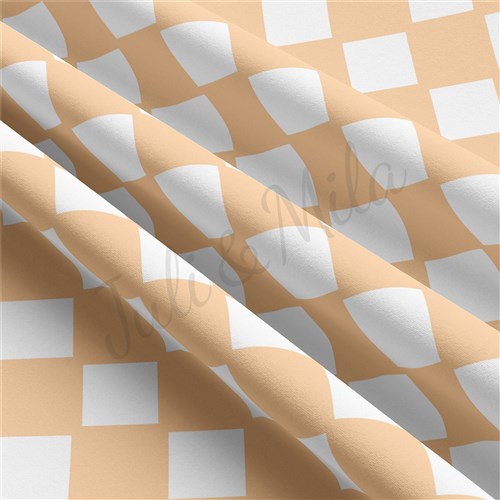 Gingham Checker Double Brushed Polyester Fabric Jersey Stretchy Soft Polyester Stretch Fabric