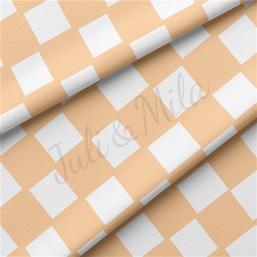Gingham Checker Double Brushed Polyester Fabric Jersey Stretchy Soft Polyester Stretch Fabric
