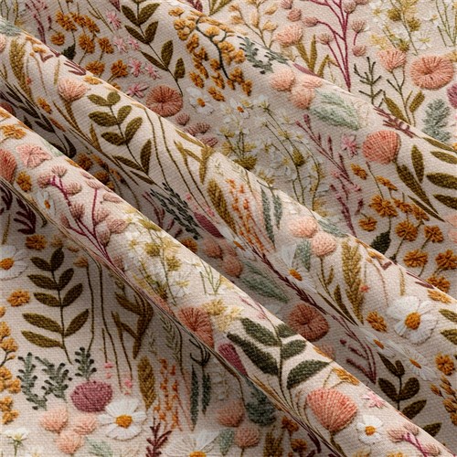 Floral Double Brushed Polyester Fabric Jersey Stretchy Soft Polyester Stretch Fabric