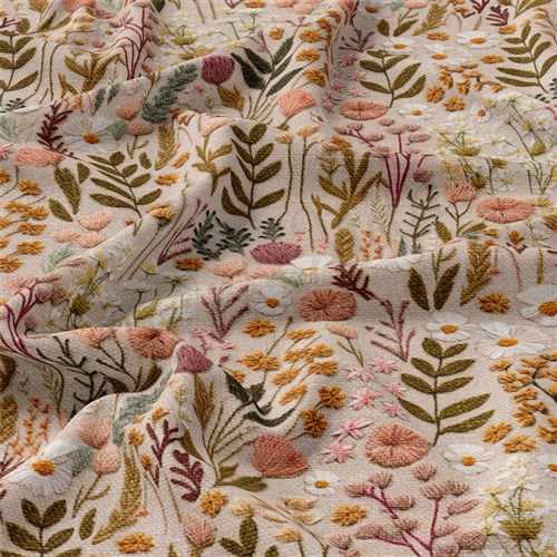 Floral Double Brushed Polyester Fabric Jersey Stretchy Soft Polyester Stretch Fabric