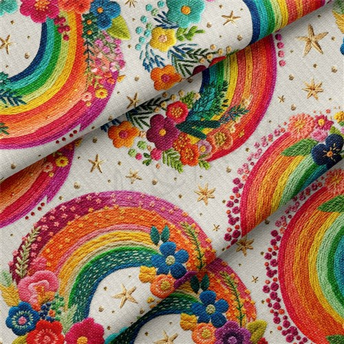 Floral Embroidery Rib Knit Fabric, RBK1792 & Get a Free $89.99 Embroidery Bundle
