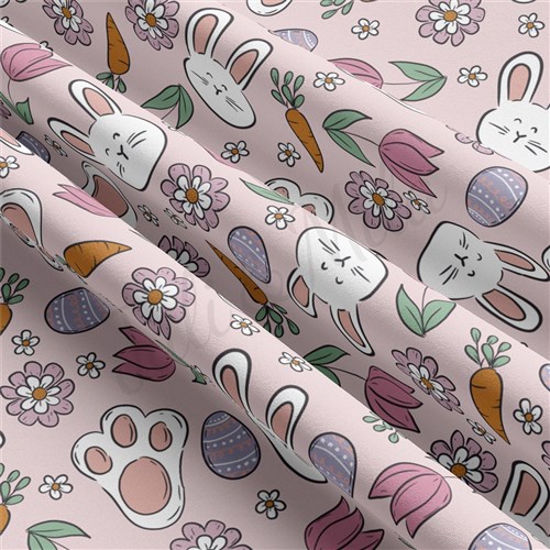 Easter Double Brushed Polyester Fabric Jersey Stretchy Soft Polyester Stretch Fabric