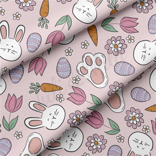 Easter Double Brushed Polyester Fabric Jersey Stretchy Soft Polyester Stretch Fabric