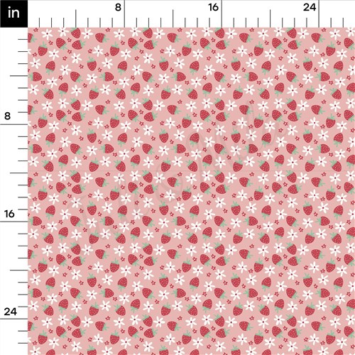 Strawberries Double Brushed Polyester Fabric Jersey Stretchy Soft Polyester Stretch Fabric