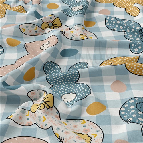 Easter Double Brushed Polyester Fabric Jersey Stretchy Soft Polyester Stretch Fabric