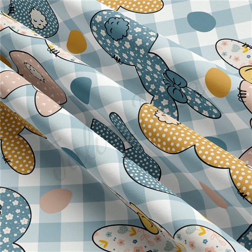 Easter Double Brushed Polyester Fabric Jersey Stretchy Soft Polyester Stretch Fabric