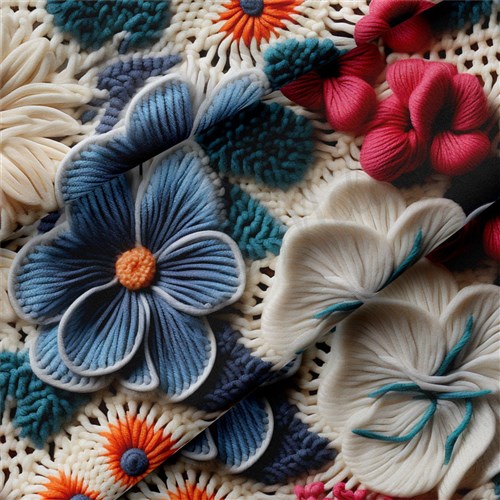 Embroidery Floral Double Brushed Polyester Fabric Jersey Stretchy Soft Polyester Stretch Fabric