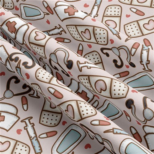 Nurse Double Brushed Polyester Fabric Jersey Stretchy Soft Polyester Stretch Fabric