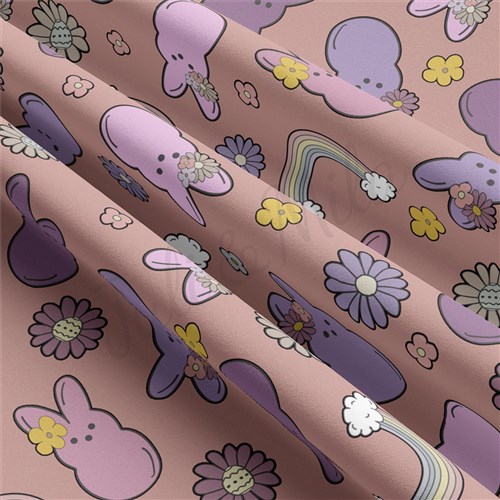Easter Double Brushed Polyester Fabric Jersey Stretchy Soft Polyester Stretch Fabric