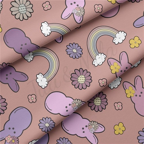 Easter Double Brushed Polyester Fabric Jersey Stretchy Soft Polyester Stretch Fabric