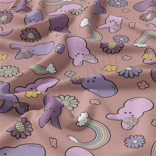 Easter Double Brushed Polyester Fabric Jersey Stretchy Soft Polyester Stretch Fabric
