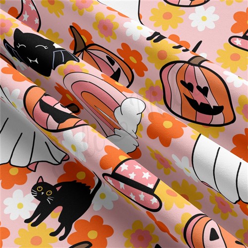 halloween Double Brushed Polyester Fabric Jersey Stretchy Soft Polyester Stretch Fabric