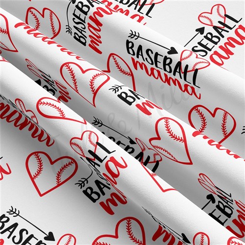 Baseball Mama Double Brushed Polyester Fabric Jersey Stretchy Soft Polyester Stretch Fabric