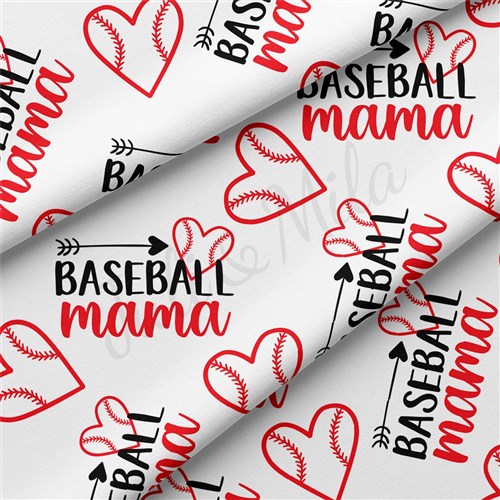 Baseball Mama Double Brushed Polyester Fabric Jersey Stretchy Soft Polyester Stretch Fabric