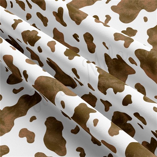 Cow Double Brushed Polyester Fabric Jersey Stretchy Soft Polyester Stretch Fabric