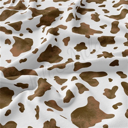 Cow Double Brushed Polyester Fabric Jersey Stretchy Soft Polyester Stretch Fabric
