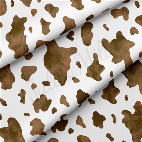 Cow Double Brushed Polyester Fabric Jersey Stretchy Soft Polyester Stretch Fabric